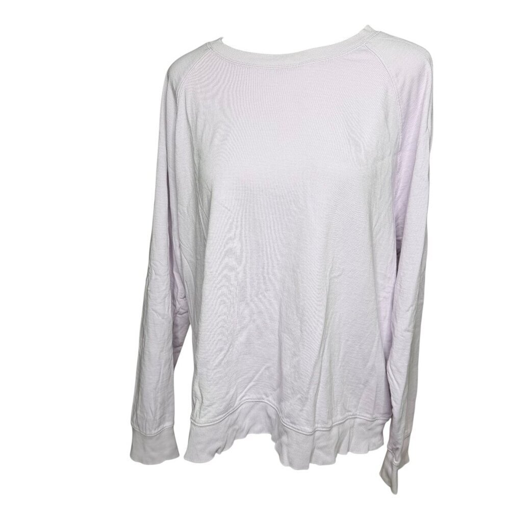 Athleta light purple long sleeve top XL Sundown Sweatshirt violet mist